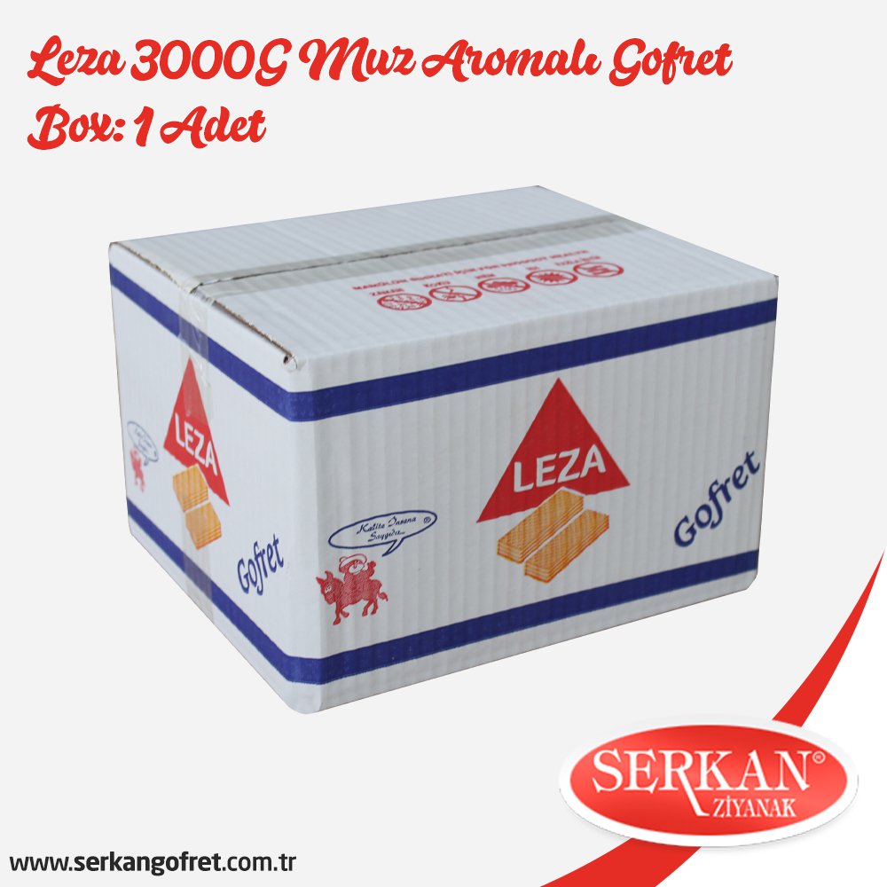Leza 3000G Muz Aromalı Gofret