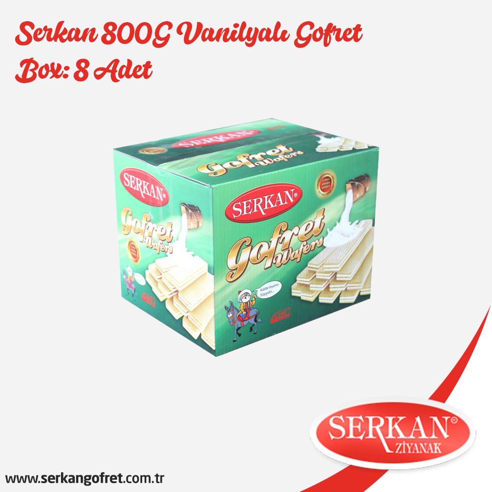 Serkan 800G Vanilyalı Gofret