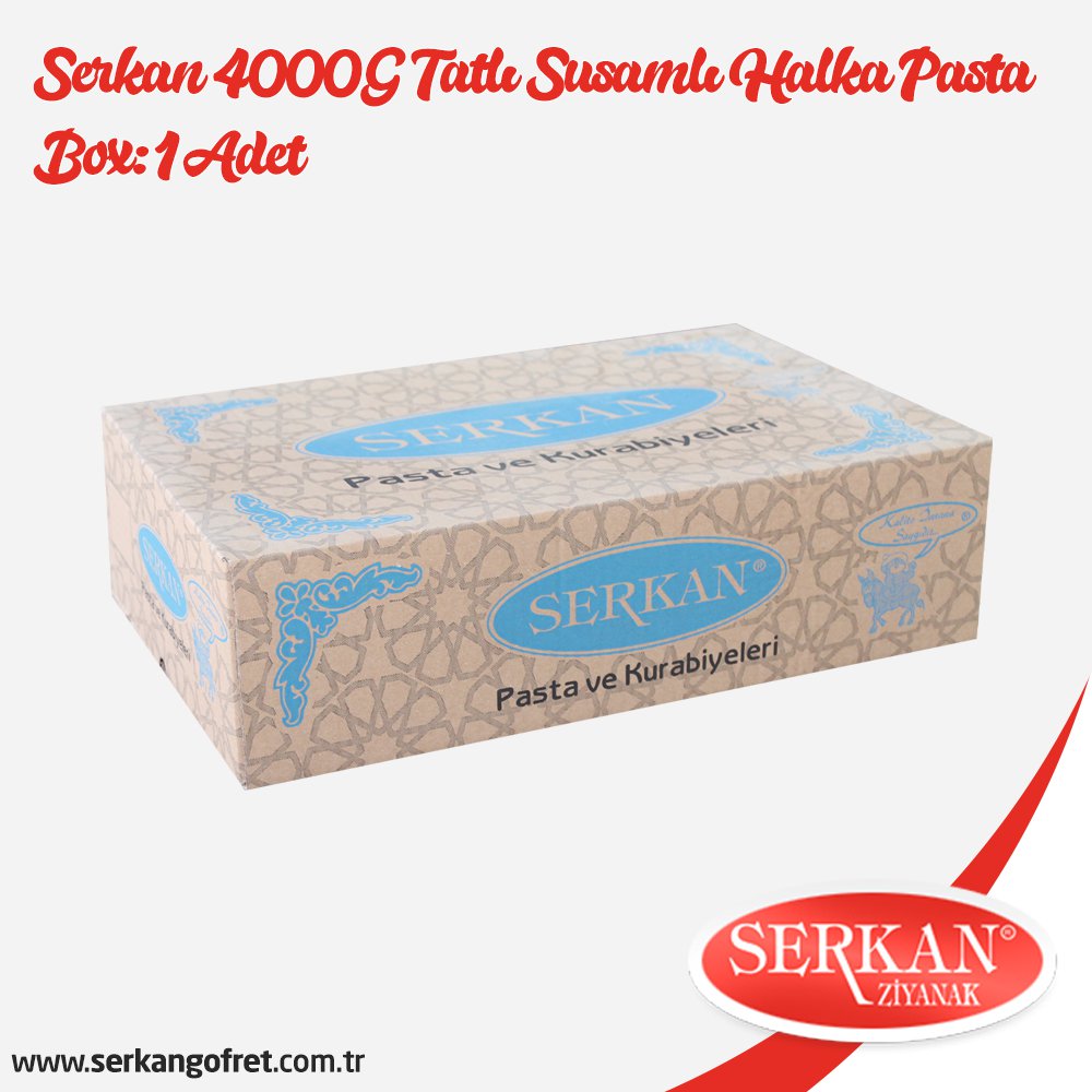Serkan 4000G Tatlı Susamlı Halka Pasta 