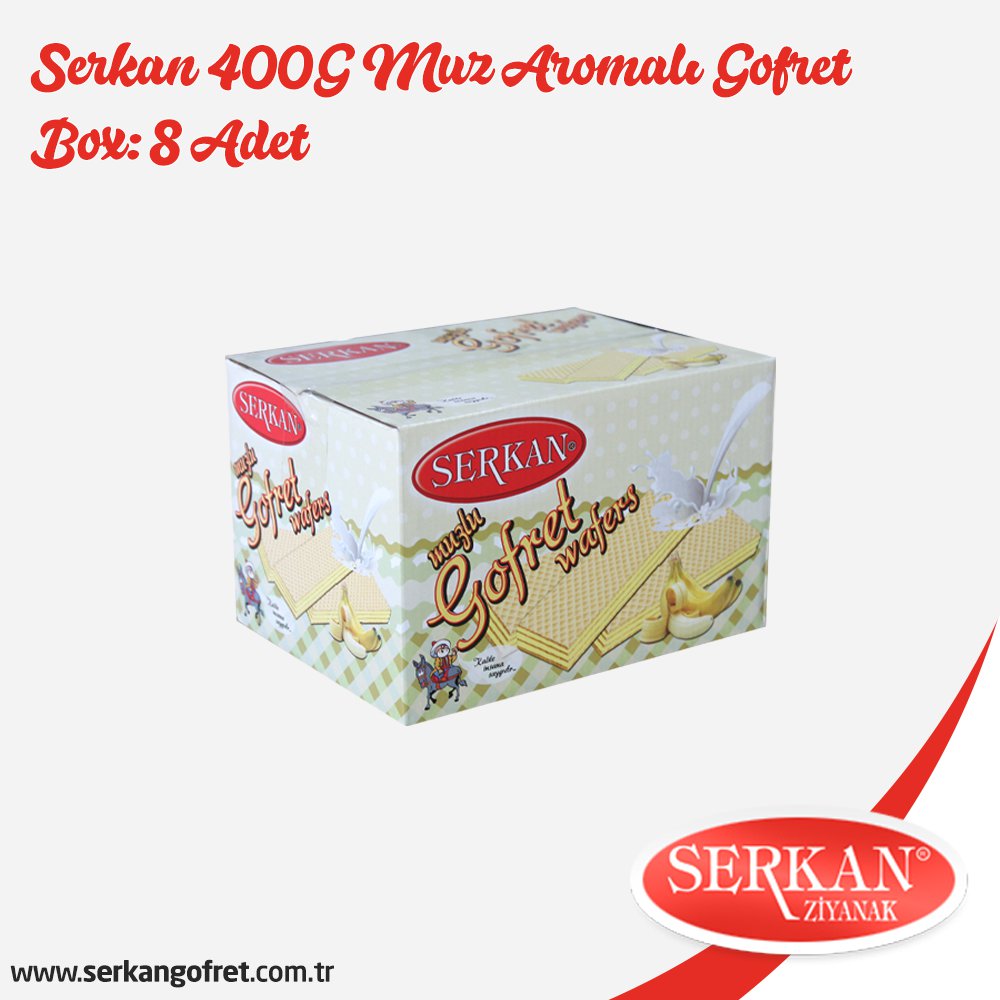 Serkan 400G Muz Aromalı Gofret
