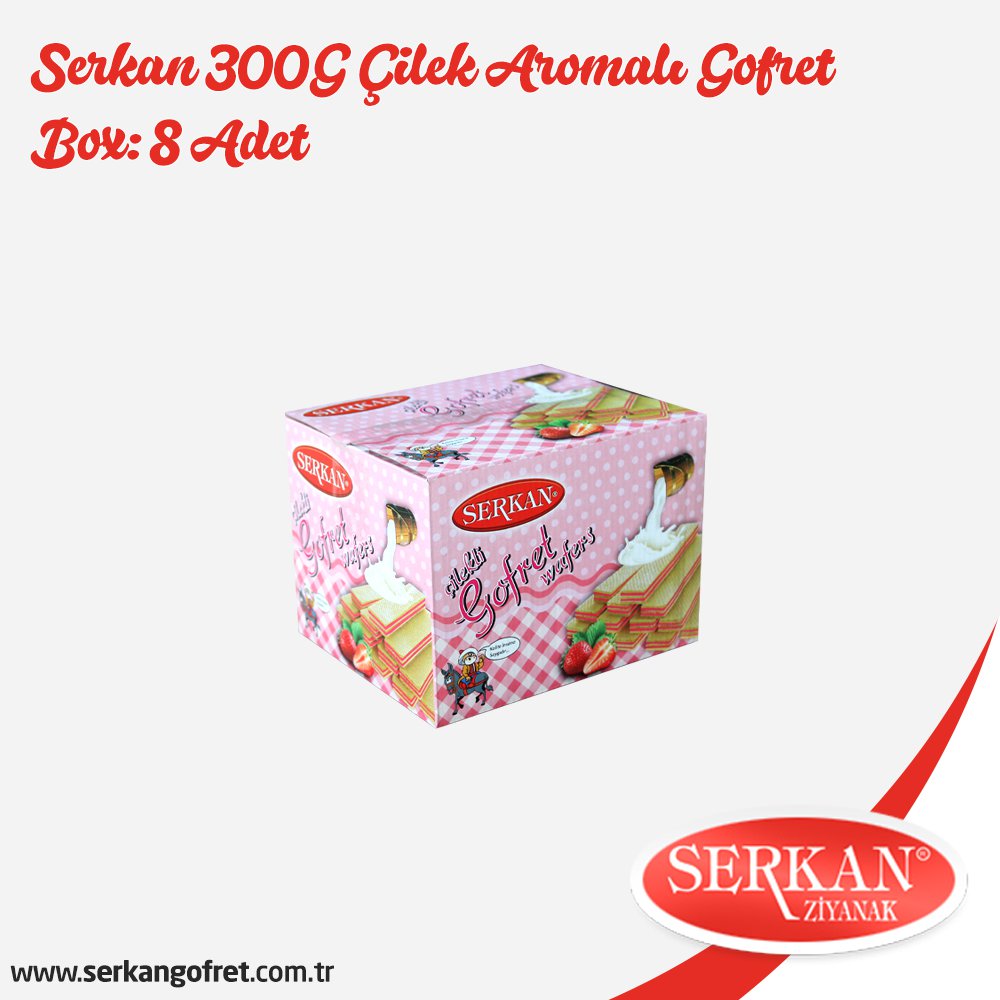 Serkan 300G Çilek Aromalı Gofret