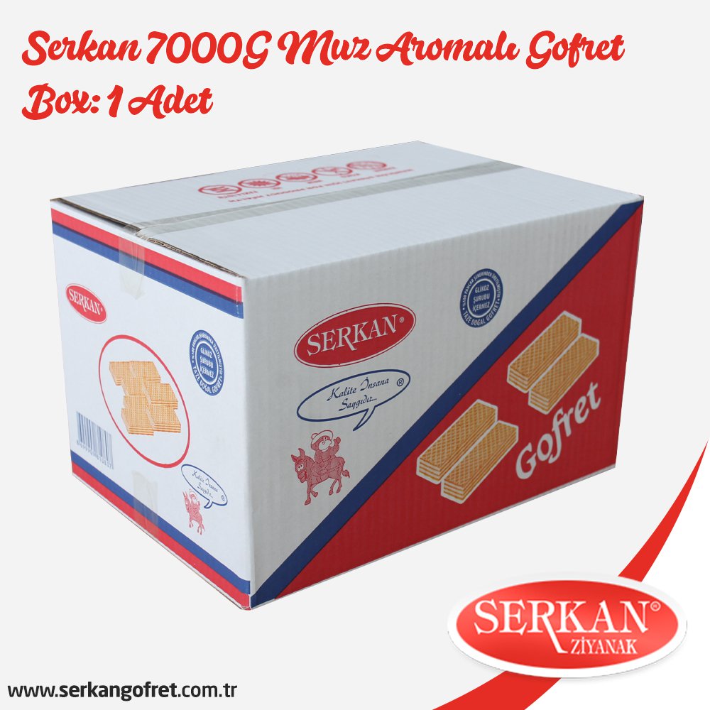 Serkan 7000G Muz Aromalı Gofret