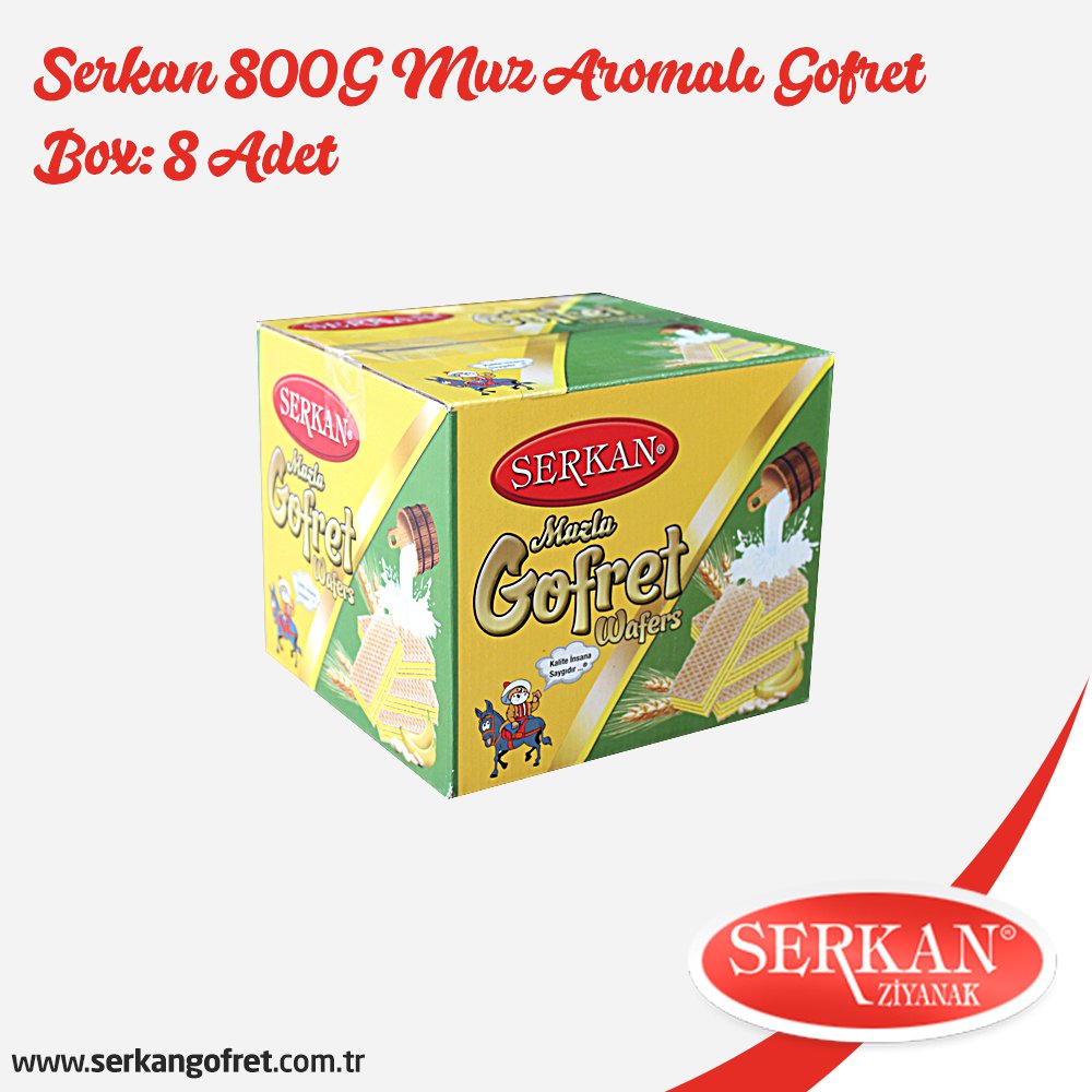 Serkan 800G Muz Aromalı Gofret