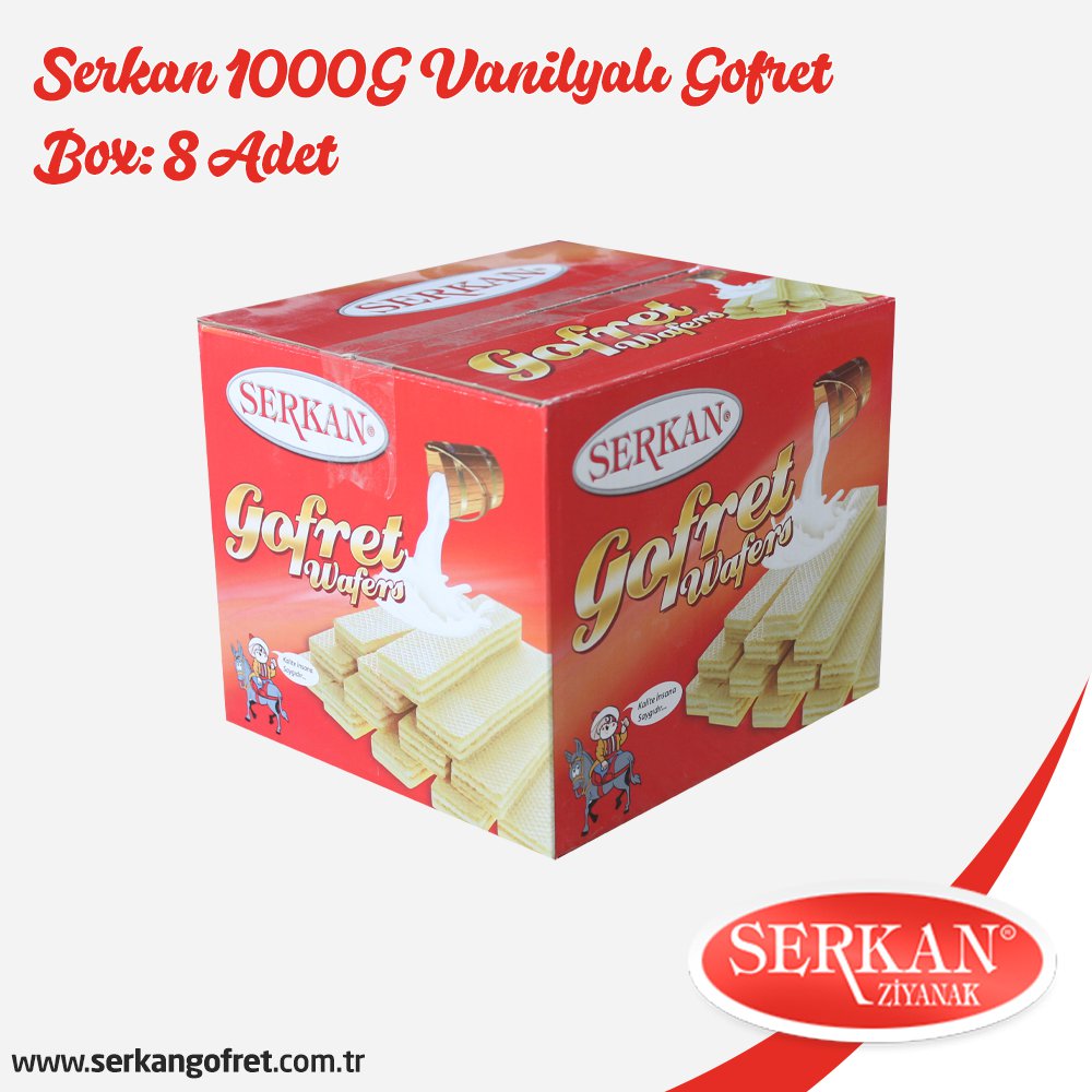 Serkan 1000G Vanilyalı Gofret