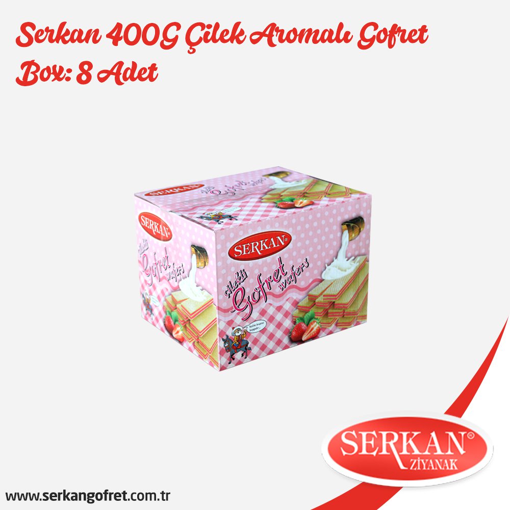 Serkan 400G Çilek Aromalı Gofret