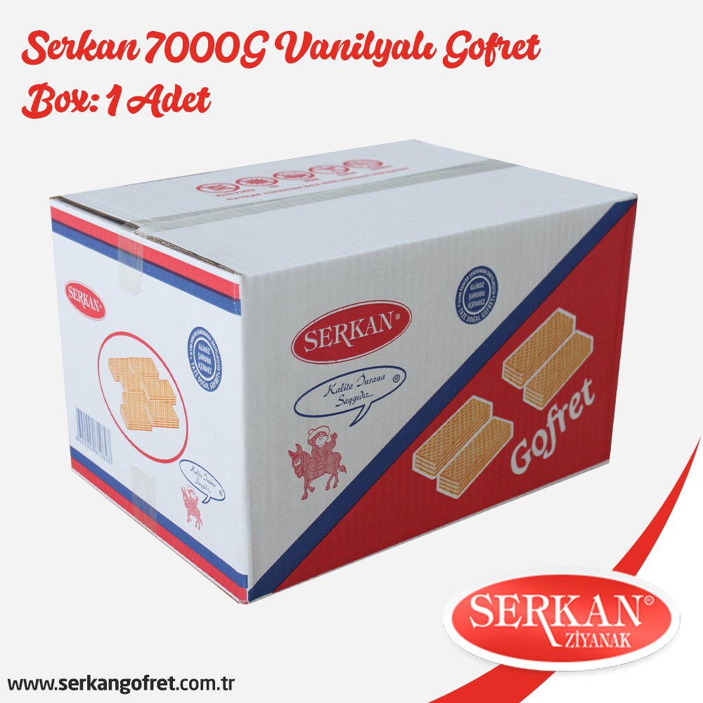 Serkan 7000G Vanilyalı Gofret