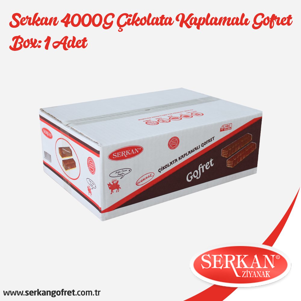Serkan 4000G Çikolata Kaplamalı Gofret
