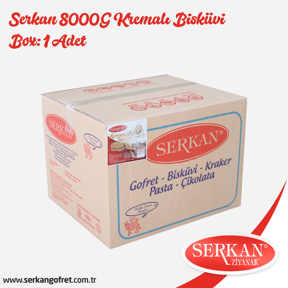 Serkan 8000G Kremalı Bisküvi