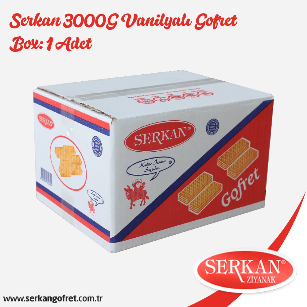 Serkan 3000G Vanilyalı Gofret