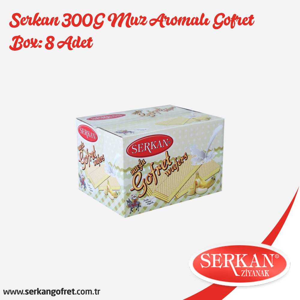 Serkan 300G Muz Aromalı Gofret